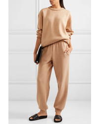See by Chloe See By Chlo Cotton Blend Fleece Track Pants Camel