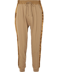 Haider Ackermann Striped Med Cotton Jersey Track Pants