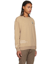 AAPE BY A BATHING APE Beige Crewneck Sweatshirt