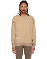 AAPE BY A BATHING APE Beige Crewneck Sweatshirt