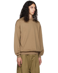 Auralee Brown Crewneck Sweatshirt