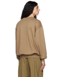 Auralee Brown Crewneck Sweatshirt