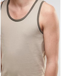 Asos Brand Muscle Tank With Contrast Trim