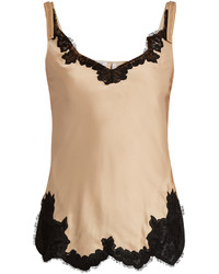 Helmut Lang Lace Trimmed Satin Cami Top