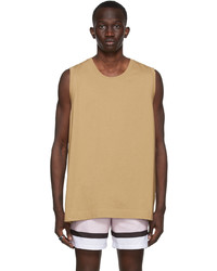 Dries Van Noten Tan Jersey Tank Top