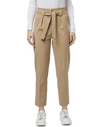 Topshop Belted Tapered Paperbag Trousers