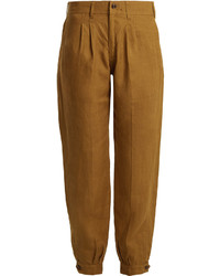 Chufy X Aux Charpentiers Tapered Leg Linen Trousers