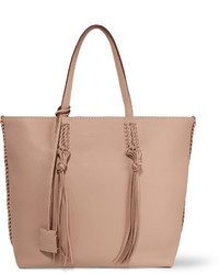 Tod's Gypsy Medium Textured Leather Tote Beige