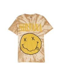 LIVE NATION GRAPHIC TEES Nirvana Fall Smiley Cotton Graphic Tee