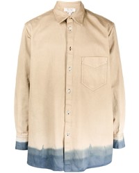 Tan Tie-Dye Long Sleeve Shirt