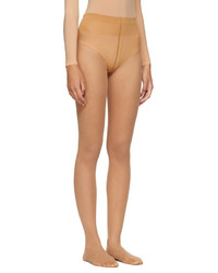 Wolford Beige Individual 10 Back Seam Tights