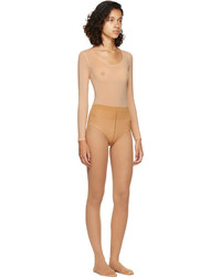 Wolford Beige Individual 10 Back Seam Tights