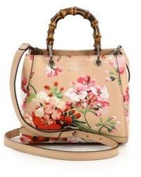 Gucci Bamboo Shopper Mini Blooms Bag