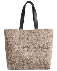 Amuse Society Carry On Faux Calf Hair Tote Beige