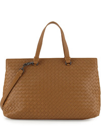 Bottega Veneta Intrecciato Large Accordion Tote Bag Camel