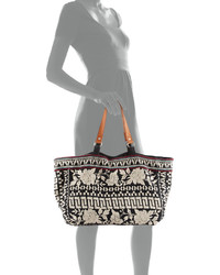 Johnny Was Jwla For Letty Embroidered Linen Tote Bag