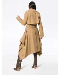 Chloé Asymmetric Hem Wool Trench Coat