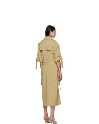 Balmain Beige Double Breasted Trench Coat
