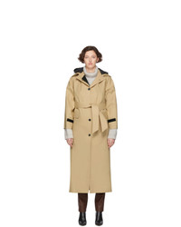 Kassl Editions Beige Hooded Trench Coat