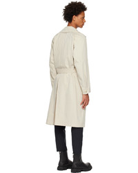 Solid Homme Beige Single Breasted Trench Coat