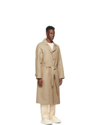 LE17SEPTEMBRE Beige Twill Single Breasted Trench Coat