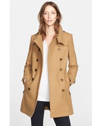Burberry Brit Daylesmoore Wool Blend Double Breasted Trench Coat