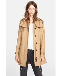 burberry single breasted raincoat