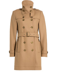 Burberry Brit Wool Twill Trench Coat With Cashmere