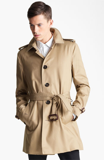 burberry single breasted coat