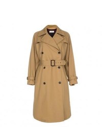 Paul Smith Camel Trench Coat With Checked Wool Lining