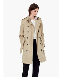 Mango Outlet Classic Cotton Trench Coat