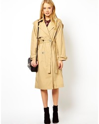 Asos Collection Long Line Trench In Cotton
