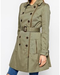 Asos Collection Tall Trench With Biker Detail In Skater Fit