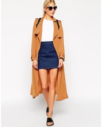 Asos Collection Trench With Gathered Back