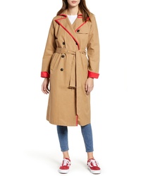 English Factory Contrast Binding Trench Coat
