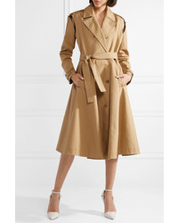 Calvin Klein 205W39nyc Convertible Double Breasted Cotton Twill Trench Coat