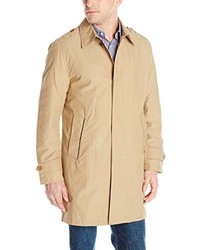 Cole Haan Cotton Twill Trench Coat With Leather Trim