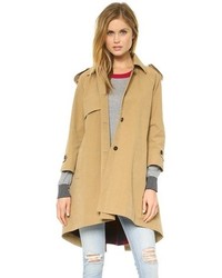 Band Of Outsiders Cutaway Trench Coat With Blanket Lining