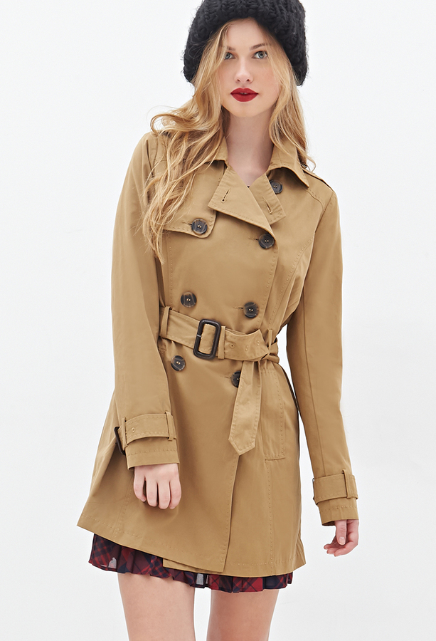 Forever 21 Double Breasted Trench Coat, $49 | Forever 21 | Lookastic