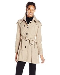 French Connection Single Breasted Trench With Pleated Back