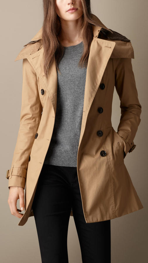 Burberry Hooded Trench Coat With Warmer 
