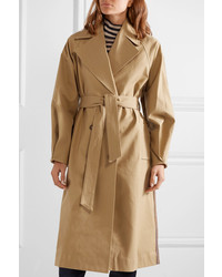Sea Kamille Checked Woven And Stretch Cotton Poplin Trench Coat