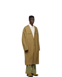 Kenzo Khaki Cotton Long Coat