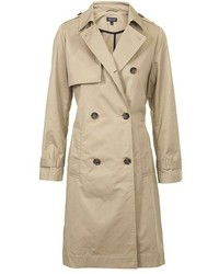 Topshop Longline Double Breasted Trench Coat