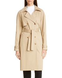 St. John Collection Luxe Stretch Twill Trench Coat