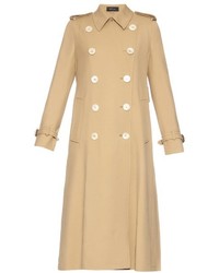 Gucci Pleated Back Wool Trench Coat