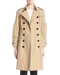 Burberry Redhill Puff Sleeve Cotton Trench
