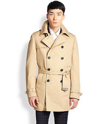 Atelier Scotch Belted Double Breasted Cotton Trenchcoat
