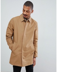 ASOS DESIGN Shower Resistant Single Breasted Trench In Tobacco