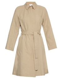 Vince Single Breasted Cotton Blend Trench Coat